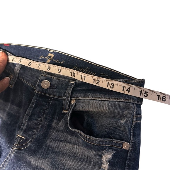 7 For All Mankind JOSEPHINA Boyfriend Stretch Distressed Jeans Size 26 - Picture 14 of 14